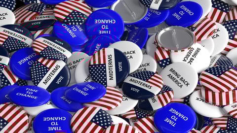 USA midterm elections badges
